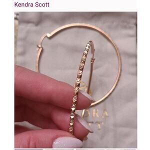 Kendra Scott Annemarie Resort 14k Gold Over Brass Crystals Hoop Limited Earrings